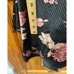 Vintage California Dynasty 2 Piece Floral Feminine Slip and Robe Set Size Small Black Photo 3