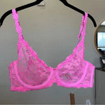 SKIMS ‎ Stretch lace Intimates underwire scoop bra Pink BA-SCP-3575 42B Photo 1