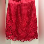 NWOT United Wood Cherry Red Karlie Eyelet Lace Ruffle Tank Floral Mini Dress Sz6 Size 6 Photo 6