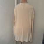 Lucky Brand  Oversize Beige Burnout Long Sleeve T-Shirt L Neutral Layering Winter Photo 2