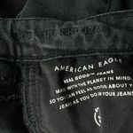 American Eagle  SZ 2 Mom Straight Jeans Distressed Pockets High-Rise Faded Black Photo 9