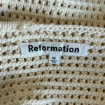 Reformation  Brandon Open Knit Mini Dress Gossamer Organic Cotton Open Back M Photo 8