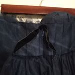 Vera Wang  Maids 8 Strapless Tulle Midnite Blue Formal Maxi Dress Photo 7