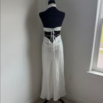 Elegant White Halter Maxi Dress Size M Photo 7