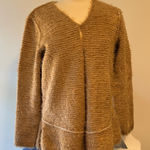 LOGO By Lori Goldstein  Tan Fuzzy Cardigan Photo 0