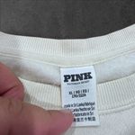 PINK - Victoria's Secret  XL Cream Floral Cropped Sweatshirt Photo 2