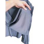 Susana Monaco NWT Quiet Luxury Flare Sleeve Cold Shoulder Top Small Gray Y2K Photo 3