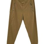 Athleta Trekkie North High Rise Jogger Pants Big Sur Brown Front Zippers Size 14 Photo 0