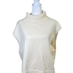 NOLI Hamptons Sweater Sleeveless Knit Turtleneck Tunic Cream Slouchy Yoga Sz Lrg White Size L Photo 2