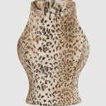 Leopard Print Faux Fur Tank Top Brown Size M Photo 0