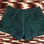 Vintage 80s 90s Green Nylon Athletic Micro Mini White Shoe Lace Up Shorts Retro Y2K Low Waist Grunge Photo 6