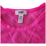 PINK - Victoria's Secret "PINK" Vibrant Pink Mesh Crop Top Photo 1