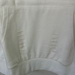 Boutique Women’s White Pumpkin Spice Distressed Hoodie Sweater size Large Photo 5