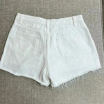 Missguided Misguided White Riot Hem Mom Denim Shorts Photo 1
