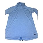 Under Armour  Hoodie Women’s Small Blue HeatGear Drawstring Waist Performance Photo 6
