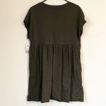 BP NWT by Nordstrom Olive Green Babydoll Short Sleeve Dress with Pockets - S Photo 5