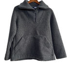 Lands' End Lands’ End Gray Sherpa Fleece Quarter Zip Pullover Jacket Women’s Size Small (6– Photo 1