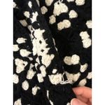 Elan  Kylee Macrame Crochet Cropped Cardigan in Black/White, S Photo 9