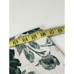 Eva Mendes Women’s Green Rose Floral MidiPencil Skirt With Gold Buttons Size 10 White Photo 6