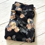 Torrid Black Floral Leggings 1 1X Stretchy Workout Cotton Spandex Ankle Length Photo 4