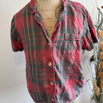 Pact  Red Flannel Pajama Shirt women's size Large 100%‎ Organic Cotton Photo 0
