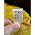 VICI Women's Puff Sleeve Blouse Yellow Twist Front Top Size L Photo 4