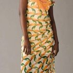 Farm Rio  x ANTHROPOLOGIE  Printed Mesh
Toucan Bird Sun Midi Fitted Dress Sz S Photo 0