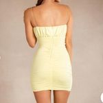 Meshki NWT Yellow Celena Rushed Thin Strap Mini Dress Size Medium In Lemon Photo 1