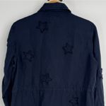 Rails Lancaster Indigo Stars Utility Jacket XS Navy Tencel Linen Drawstring Boho Photo 7
