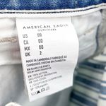 American Eagle  Mom Short Blue White Stripe High Waist Vintage 90s Style Size 00 Photo 4