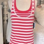 IZOD  Pink Striped Cotton Tank Reversible New Photo 0