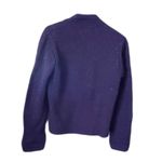 CRAZY HORSE Vintage size M 100% wool purple double breasted cardigan. Photo 1