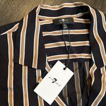 7 For All Mankind  Striped Midi Dress (M) black/gold Photo 5