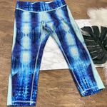 Pink Lotus  size small blue & green crop athletic leggings Photo 2
