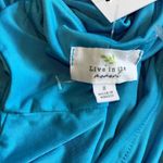 Bright Blue Cropped Tank Top Sleeveless Summer Casual Basic Cotton Stretch D23 Size XS Photo 5