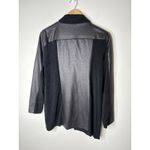 Chico's Travelers Womens Size 1 Small Open Cardigan Classic Black Faux Leather Photo 2