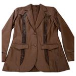1980s Pioneer Wear genuine Brown leather blazer snakeskin Photo 10