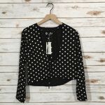 LIONESS NWT REVOLVE X Take the Plunge Polka Dot Top - Black - Medium Photo 6