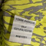 Yoana Baraschi Lime Green Wrap Silky Blouse Top Watercolor Artsy Anthropologie Photo 4