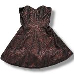Charlotte Russe Women's Strapless Red Black Lace Overlay Dress Size M Valentine's Dark Romance Photo 1