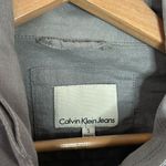 Calvin Klein Jeans grey linen cotton blend utility jacket size S Photo 12