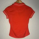 EXPRESS The Mini Polo Shirt Orange Tangerine Y2K Sporty Preppy 90s Country Club Photo 4