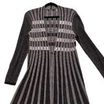 Nic+Zoe  Black and White Long Cardigan with Pleats Size S Photo 2