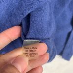 Kinross Cashmere women's medium blue knit sweater cardigan vest Photo 7