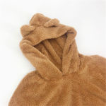 Boutique Cropped Teddy Bear Hoodie Brown Jr Medium of Small Adult With Ears Photo 2