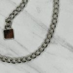 Square Geometric Chain Link Belt Silver Tone One Size (OS) ✨ Photo 10