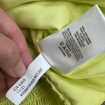 EXPRESS bustier tie sleeve neon yellow crop top Photo 4