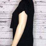 Dress Barn  Woman NWT Size 1X Black Tiered Ruffle Asymmetrical Hem Knit Top Photo 3