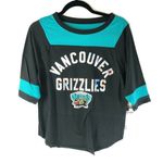 Nba  Vancouver Grizzlies Womens T Shirt 3/4 Sleeve Blue Black Mesh Size S Photo 0