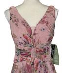 R & M Richards Sleeveless Floral Evening Gown Dress Women’s Size 6 Peach Coral Pink Photo 4